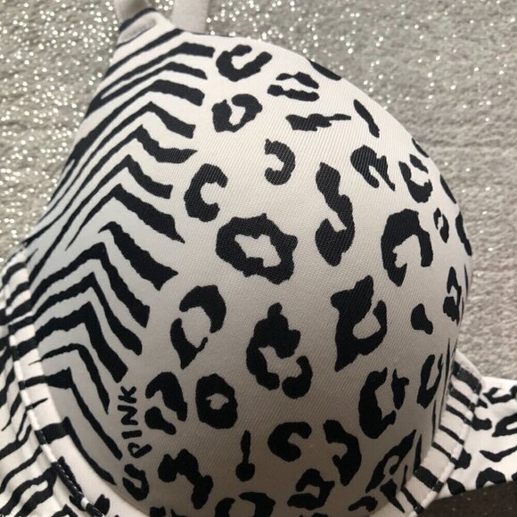 PINK Victoria's Secret Animal Print Push-Up Bra - Picture 3 of 7